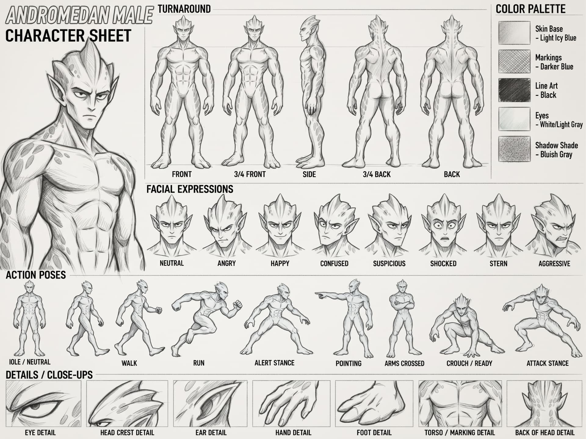 Adromedian Male character sheet 3